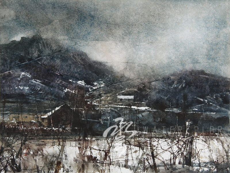 王绍波 《冻云锁雪》 26*35cm 2004年